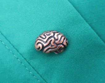 Copper Brain Lapel Pin-  CC157C-  Neurology and Medical Pins for Doctors and Nurses- Hospital and Anatomy Pins