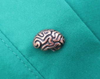 Copper Brain Lapel Pin-  CC157C-  Neurology and Medical Pins for Doctors and Nurses- Hospital and Anatomy Pins