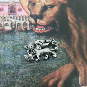 St. Mark&#39;s Lion Lapel Pin - CC508- Lion of St. Mark, Venice, Italy, Venetian Republic, Golden Lion, and Venice Film Festival Pins