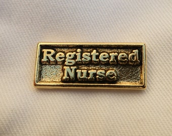 Registered Nurse Gold Lapel Pin- CC663G- Nursing Pins and Gifts- RN, and Pinning Ceremony Pins