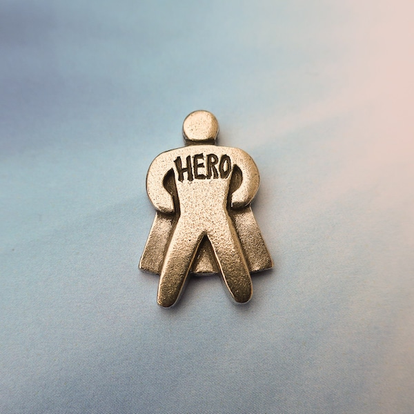 Superhero Lapel Pin- CC669- Not all Heroes Wear Capes! Hero, Super Heroes, Recognition and Appreciation Pins