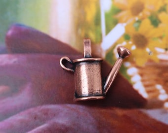 Lata de riego de cobre sumergido Pewter Lapel Pin- CC161C- Lata de riego, jardín, y alfileres de jardinería