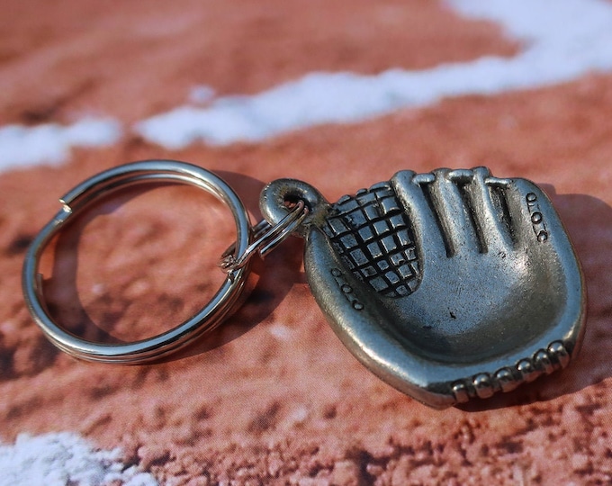 Baseball Glove Keychain- K122- Baseball Player and Parent Gifts and Accessories