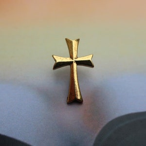 Gold Cross Lapel Pin-  CC617G-  Religious and Spiritual Pins- Church Pins