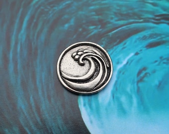 Wave Lapel Pin- CC503- Ocean, Beach, and Aquatic Pins
