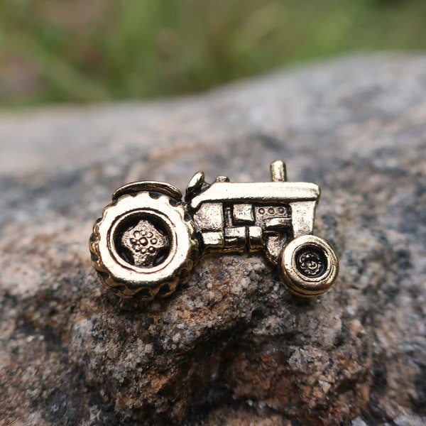 Tractor Gold Dipped Pewter Lapel Pin - CC570G- Agriculture and Farming Pins- Farm Party Favors- 4H