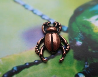 Beetle Copper Dipped Pewter Lapel Pin - CC280C- Animal, Insect, and Bug Pins