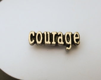 Pin de solapa courage- CC403- Pins de coraje, valiente, reconocimiento de empleados y logros estudiantiles