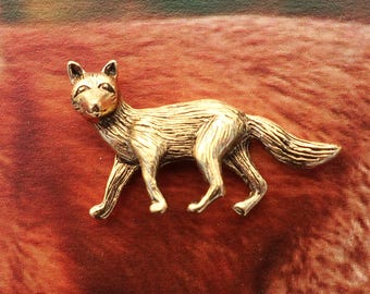 Gold Fox Lapel Pin – Woodland Animal Jewelry