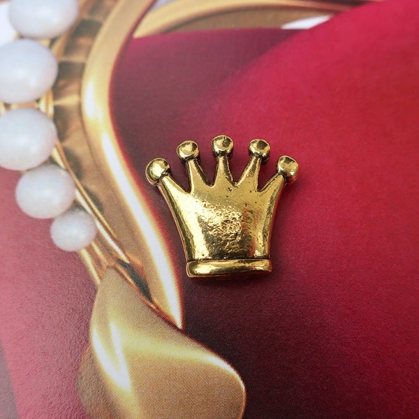 Gold Crown Revers Pin- CC359G- Krone, Royalty, Prinzessin, Königin, Goldene Krone