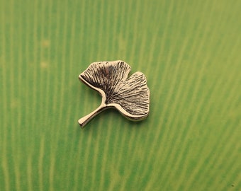 Ginkgo Leaf Gold Dipped Pewter Lapel Pin- CC646G- Gingko, Maidenhair Tree, China, Longevity, Alzheimer's disease, and Memory Loss Pins