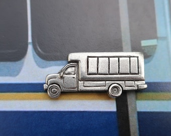 Shuttle Bus Pewter Lapel Pin- CC654- Shuttle, Transportation, Bus, and Travel Pins