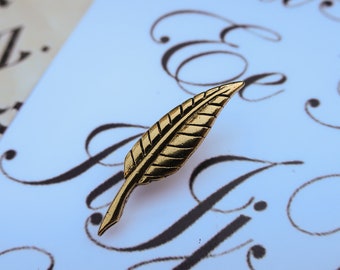 Gold Quill Revers Pin-CC267G- Schrijven en Literatuur Geschenken, Geletterdheid, Leraar Engels, Auteur, en Schrijven Tool Pins en Geschenken
