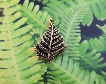 Fern Gold Dipped Pewter Lapel Pin - CC496G- Plant and Garden Gifts, Pins for Gardeners