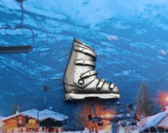 Ski Boot Lapel Pin - CC225-  Downhill Skiing Gifts and Pins, Winter Sports