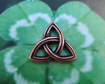 Celtic Knot Copper Dipped Pewter Lapel Pin- CC596C- Irish, Infinity, and Eternity Pins