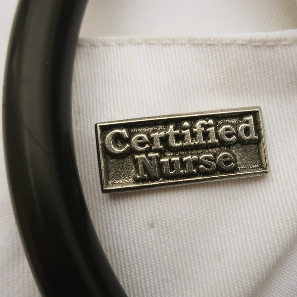 Certified Nurse Pewter Lapel Pin- CC662- Nursing Pins and Gifts- CN, and Pinning Ceremony Pins