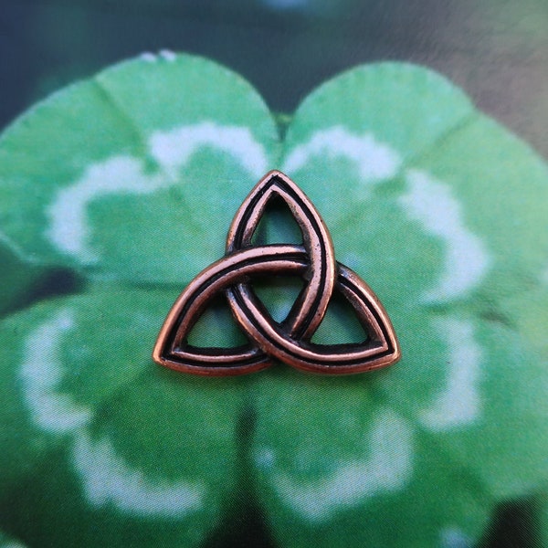 Celtic Knot Copper Dipped Pewter Lapel Pin- CC596C- Irish, Infinity, and Eternity Pins