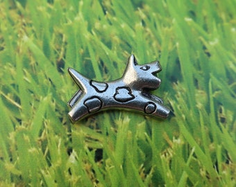 Leaping Dog Pewter Lapel Pin-CC442- Perros, Caninos, Veterinarios, Rescate de Animales y Pines para Amantes de las Mascotas