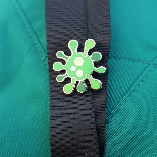 Virus Enamel Lapel Pin- EP120- Virus, Infectious Agent, Microbiology, and Science Pins