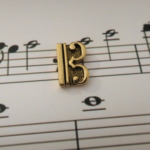 C-Clef Lapel Pin - CC561G- C Clef, Soprano Clef, Alto Clef, Music, Music Teacher, and Musical Pins
