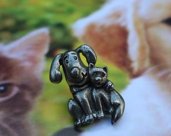 Dog and Cat Lapel Pin - CC382- Huisdier, Huisdier Adoptie, Redding, en Veterinaire Pins