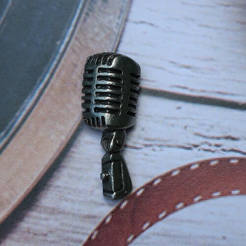 Microphone Lapel Pin CC529 Broadcast and Radio Pins Etsy