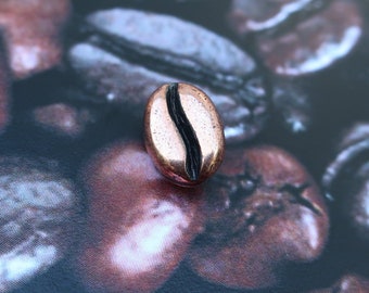 Copper Coffee Bean Lapel Pin- CC244C- Coffee Addict, Coffee Lover, Coffee Shop, Caffeine