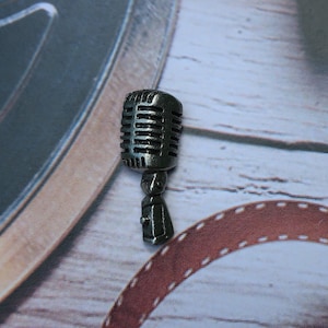 Microphone Lapel Pin - CC529- Broadcast and Radio Pins