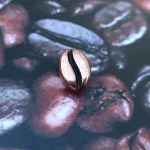 Copper Coffee Bean Lapel Pin- CC244C- Coffee Addict, Coffee Lover, Coffee Shop, Caffeine