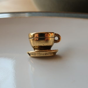 Teacup Gold Dipped Pewter Lapel Pin - CC147G- Tea and Coffee Pins