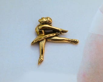 Dancer Gold Lapel  Pin- Performing Art Pins for Ballet, Dance, and Recitals