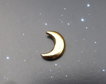 Gold Crescent Moon Lapel Pin- CC457G- Crescent, Moon, Moon Phases, Space and Astronomy Pins