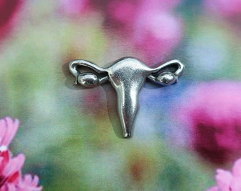 Uterus Lapel Pin- CC708- Female Reproductive Health, Pro-Choice, Anatomy and Medical Pins for White Coats and Name Badges