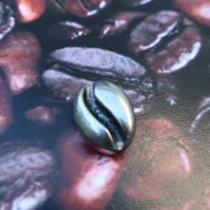 Large Coffee Bean Lapel Pin- CC482- Coffee, Espresso, and Morning Pins- Caffeine Addiction Pins and Gifts for Coffee Lovers