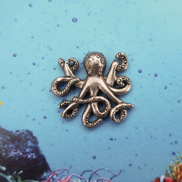 Octopus Lapel Pin- CC661- Octopuses, Aquarium, Ocean, Sea Animals, and Ocean Animal Pins