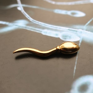 Sperm Gold Lapel Pin - CC502G- Reproductive Services, IVF, Science and Medicine Pins