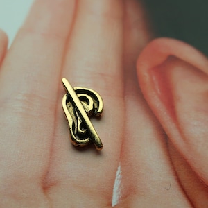 Hard of Hearing Gold Dipped Pewter Lapel Pin- Deaf, Hearing, Hearing Loss, and Otolaryngologist Pins