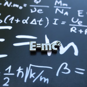 Mass Energy Equivalence Equation Lapel Pin - CC211- Science Pins- Equation Pins- Einstein Pins, School, Student, and Math Pins