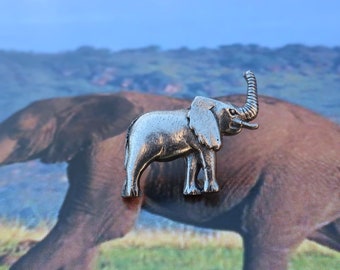 Elephant Lapel Pin- CC248- Olifant, Savanne, Azië en Afrikaanse dieren, dieren, dierentuin en wildspelden