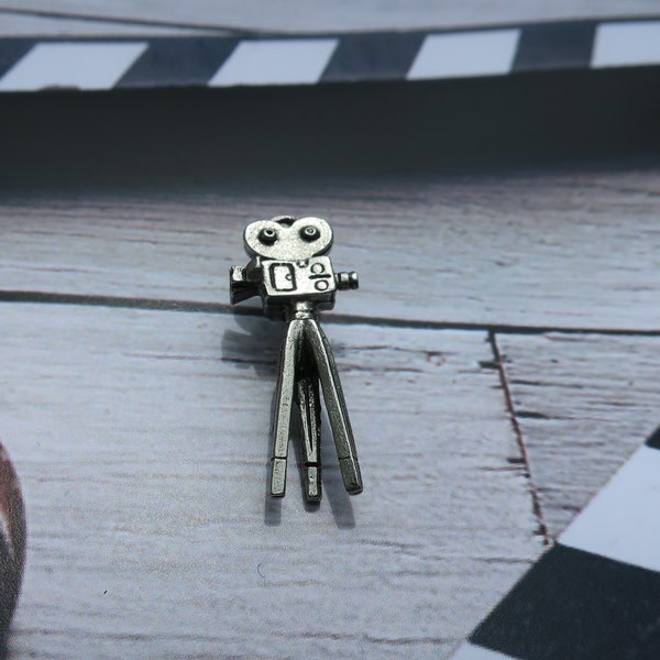 Movie Camera Lapel Pin- CC201- Movies, Cinema, Theatre, Film Camera, Cinematography, and Motion Picture Pins