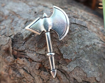Battle Axe Lapel Pin- CC676- Medieval and Viking Combat Axes and Tools
