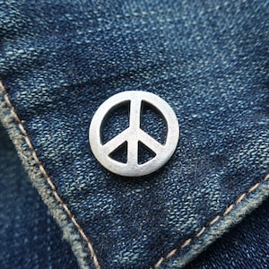 Peace Sign Lapel Pin - CC370- Peace, Hippie, Symbol of Peace