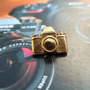 Camera Gold Dipped Pewter Lapel Pin - CC200G- Photo, Photographer, and Camera Pins and Gifts- Gifts for Photographers