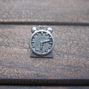Alarm Clock Lapel Pin - CC304- Alarm Clocks, Clocks, Time, and Morning Pins
