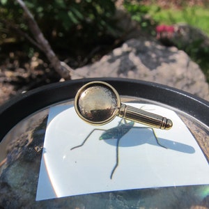 Gold Magnifying Glass Lapel Pin- CC530G- Detective, Mystery, and Observation Pins