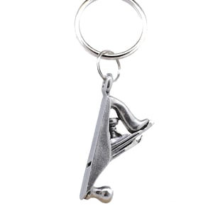 Wood Plane Keychain- K136- Woodworking and Handy Man and Crafter Gifts and Accessories
