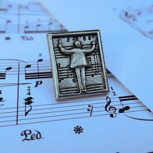 Music Conductor Lapel Pin - CC337- Music, Orchestra, Band, and Music Teacher Pins