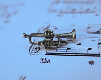 Trumpet Lapel Pin - CC137- Musical Instruments, Music Teacher Gifts, Arts, Band