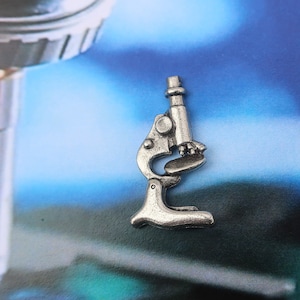 Microscope Lapel Pin - CC166- Science and Lab Pins for Scientists and Science Teachers